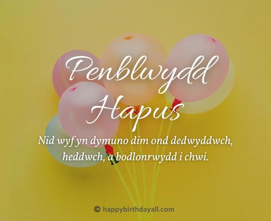 Happy Birthday in Welsh Quotes