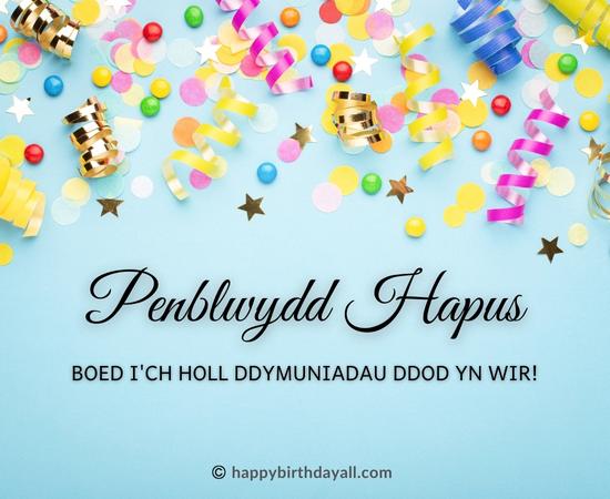 Happy Birthday in Welsh Messages