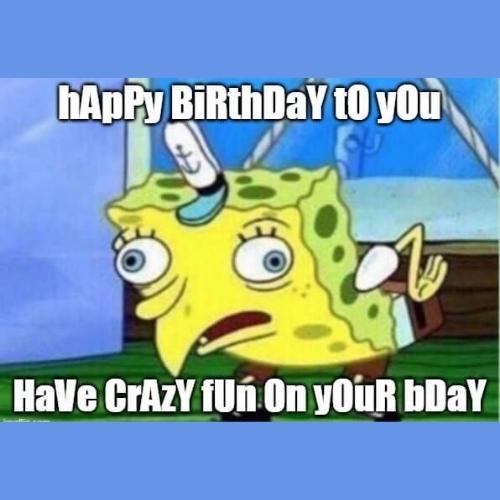 Spongebob Birthday Memes