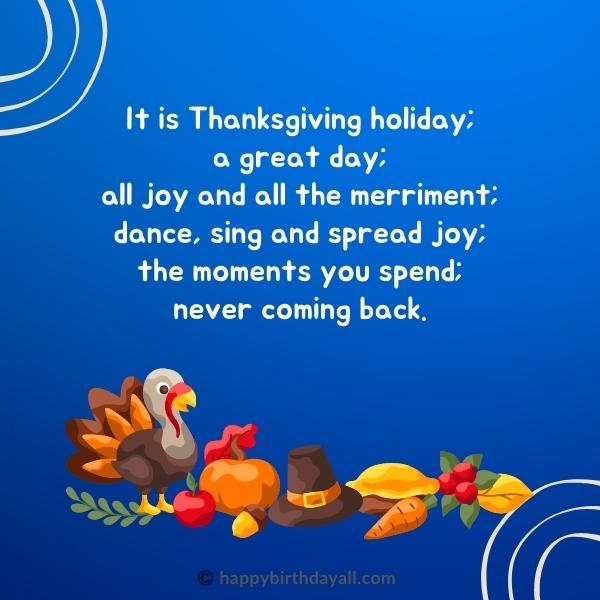 Best Happy Thanksgiving Poems for Kids