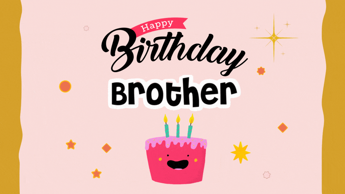 Happy Birthday Brother GIf Free Download