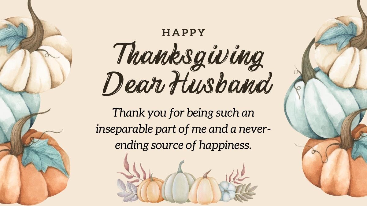 Romantic Thanksgiving Wishes for Husband