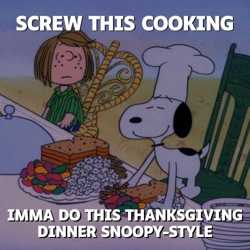 funny snoopy thanksgiving memes