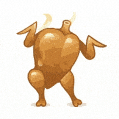 dancing turkey gif with music