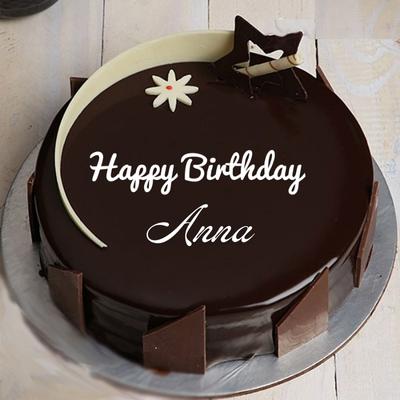 Happy Birthday Anna Cake With Name