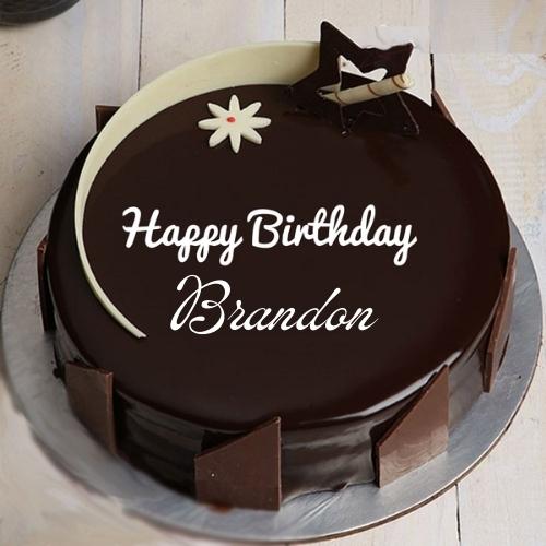 Happy Birthday Brandon Cake With Name