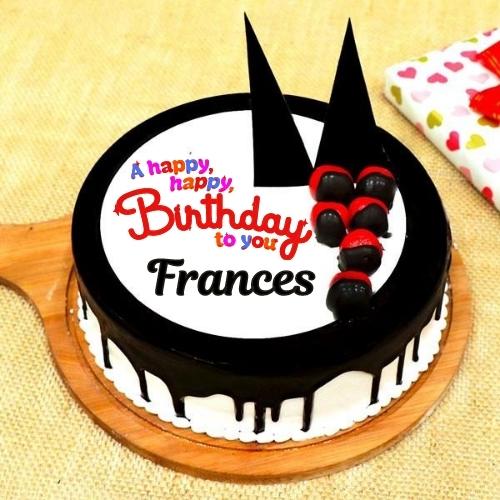 Happy Birthday Frances Cake With Name