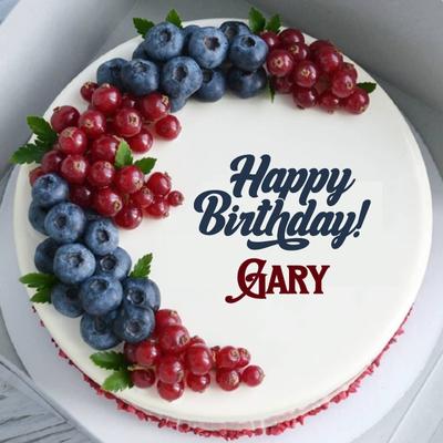 Happy Birthday Gary Cake With Name
