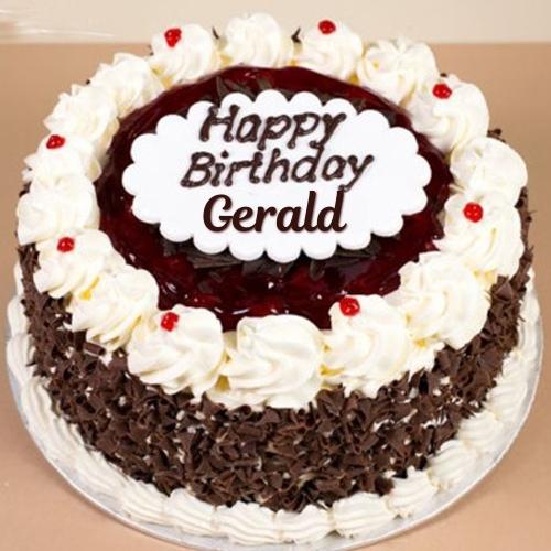 Happy Birthday Gerald Cake With Name