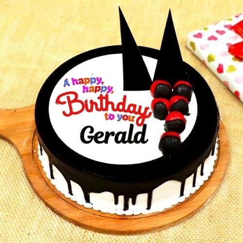 Happy Birthday Gerald Cake With Name