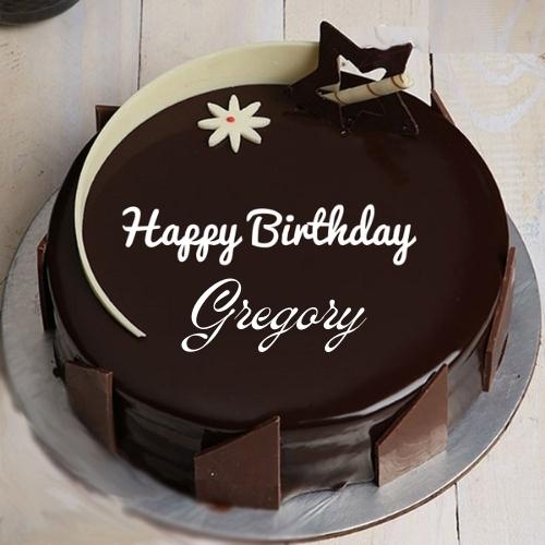 Happy Birthday Gregory Cake With Name