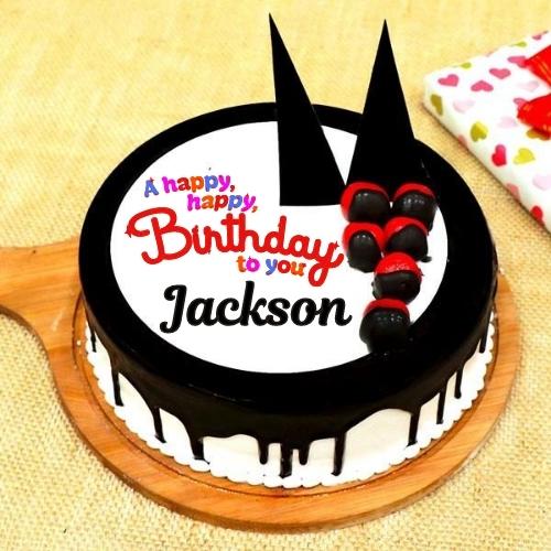 Happy Birthday Jackson Cake With Name