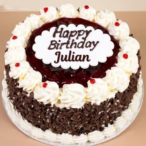 Happy Birthday Julian Cake With Name