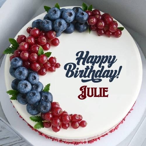 Happy Birthday Julie Cake With Name