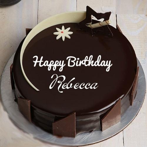 Happy Birthday Rebecca Cake With Name