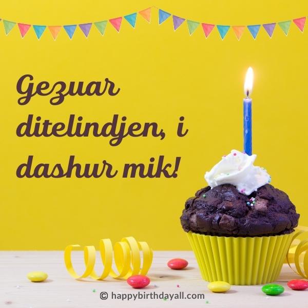 Happy Birthday in Albanian Messages