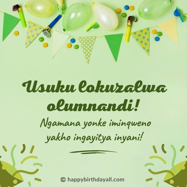 Happy Birthday in Xhosa Messages