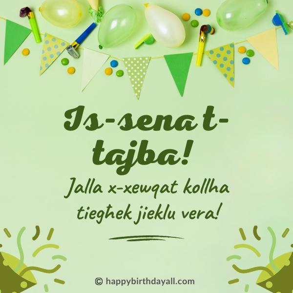 Happy Birthday in Maltese Messages