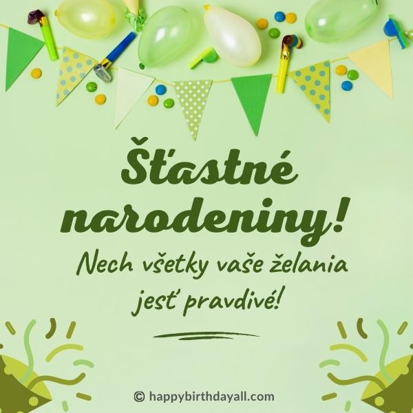 Happy Birthday in Slovak Messages