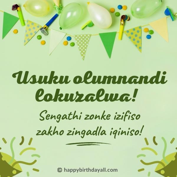 Happy Birthday in Zulu Messages