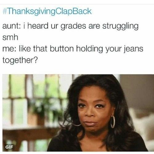 Thanksgiving Clapback Memes