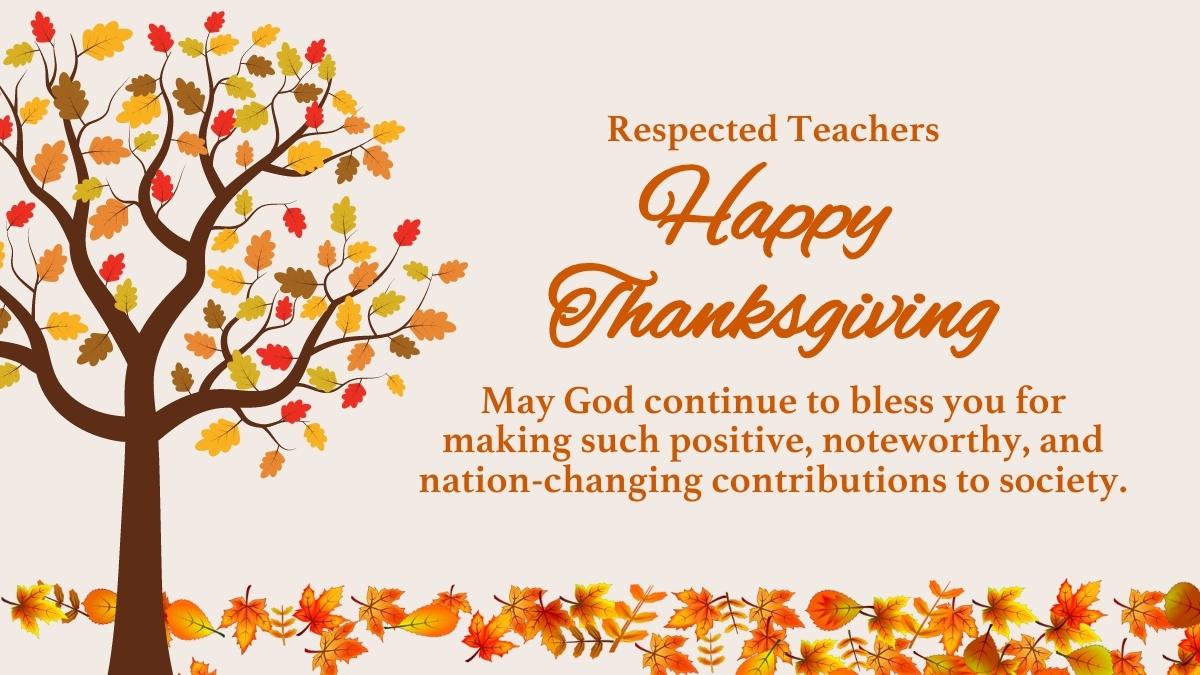 30+ Thanksgiving Wishes for Teachers From Students
