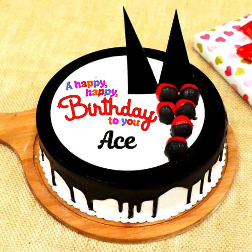 Happy Birthday Ace Cake With Name