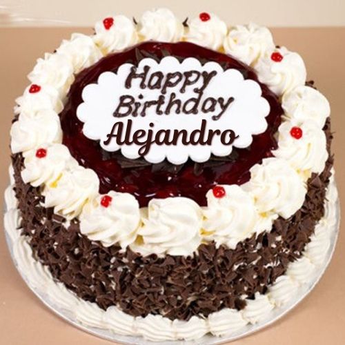 Happy Birthday Alejandro Cake With Name