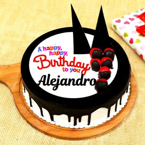 Happy Birthday Alejandro Cake With Name