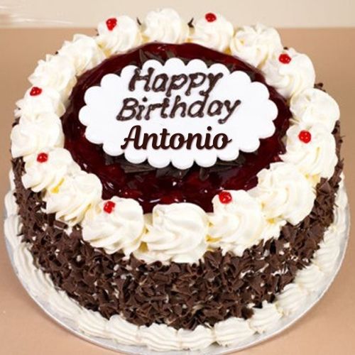 Happy Birthday Antonio Cake With Name
