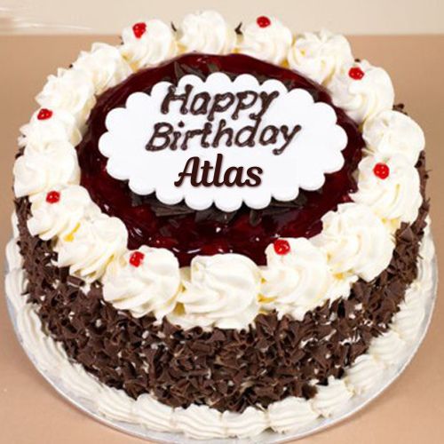 Happy Birthday Atlas Cake With Name