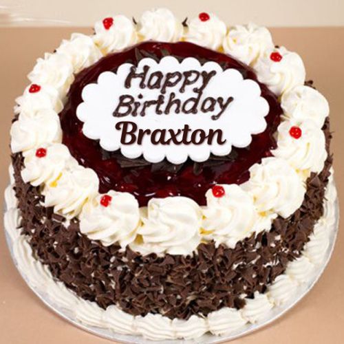 Happy Birthday Braxton Cake with name