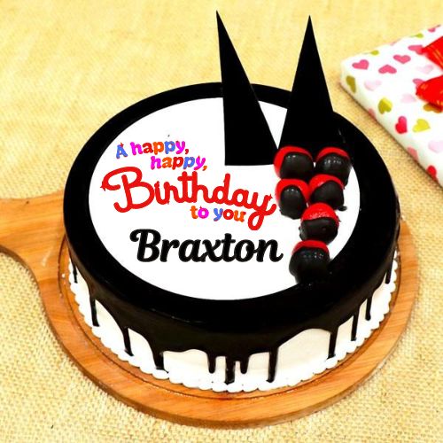 Happy Birthday Braxton Cake With Name