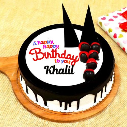 Happy Birthday Khalil Cake With Name