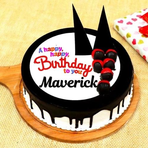 Happy Birthday Maverick Cake With Name