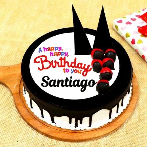 Happy Birthday Santiago Cake With Name