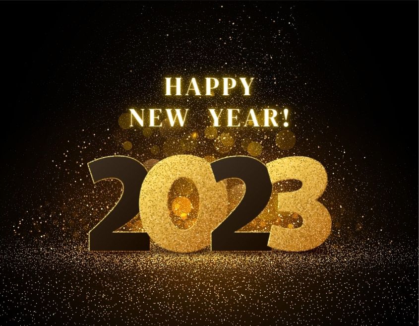 happy new year 2023 golden images download hd free