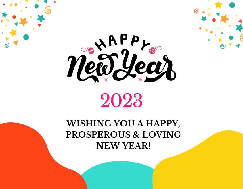 happy new year 2023 artistic image with wishes download free