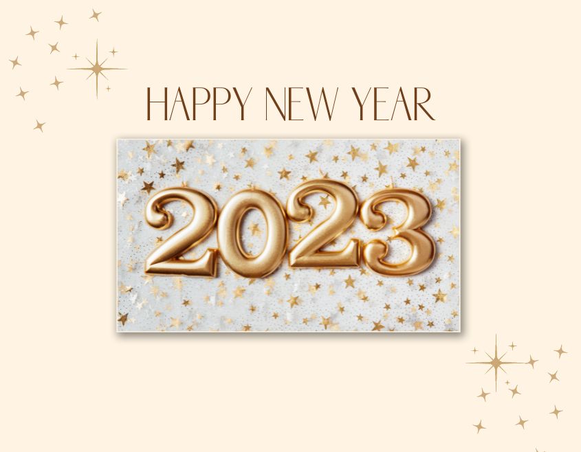 sweet golden color happy new year 2023 images download free