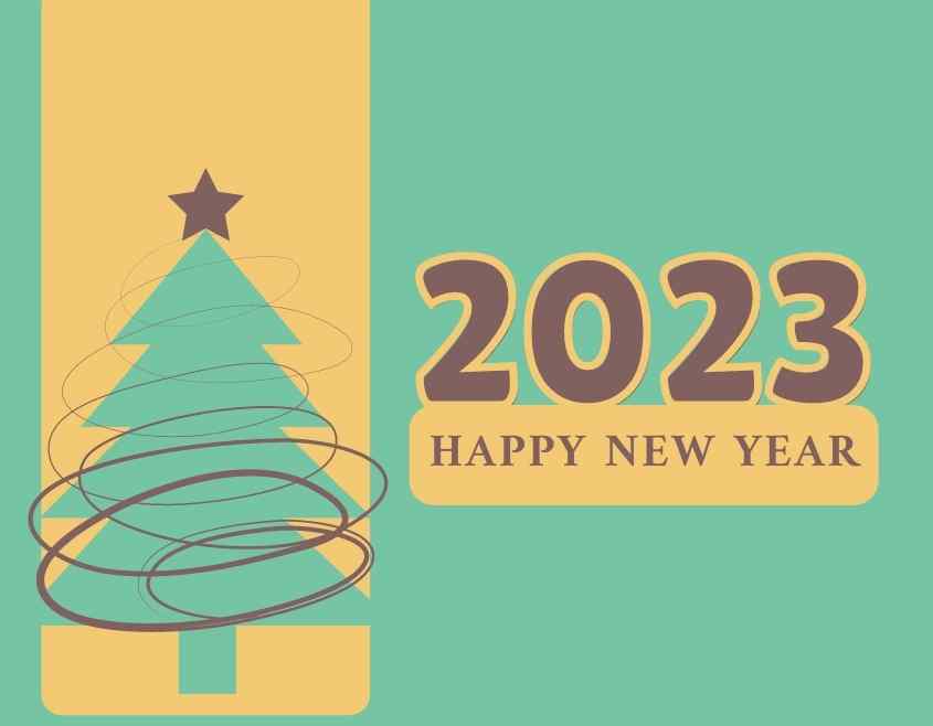 2023 happy new year images with christmas tree free download