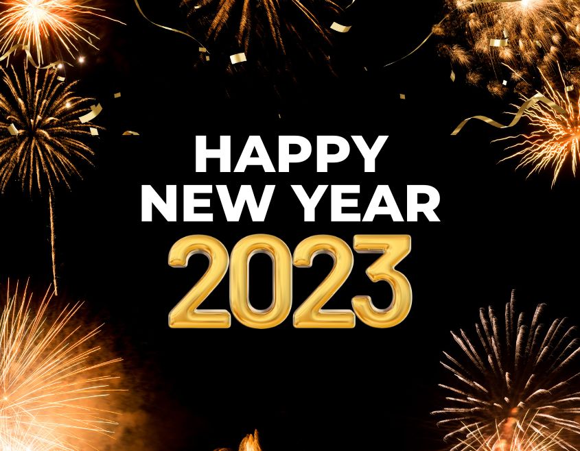 black and fireworks happy new year 2023 images download free