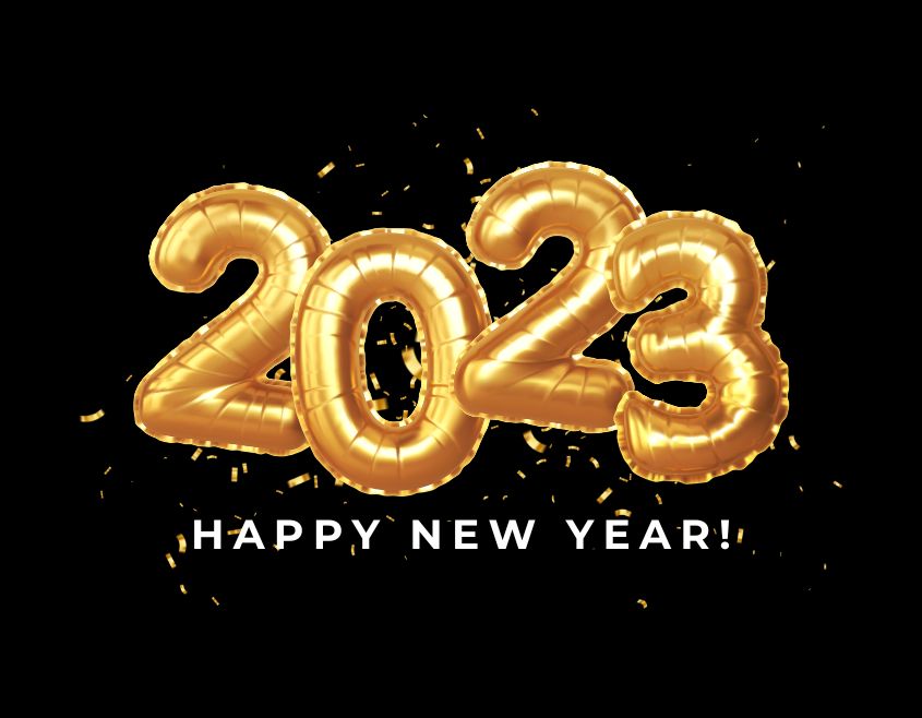 happy new year 2023 images download free back and golden background
