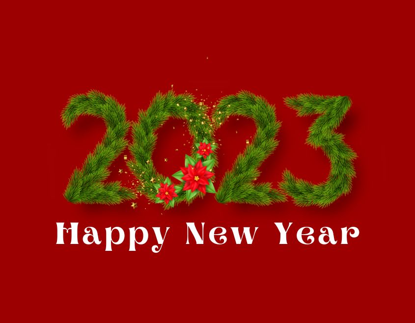 red background and green grass color happy new year 202\5 images download free