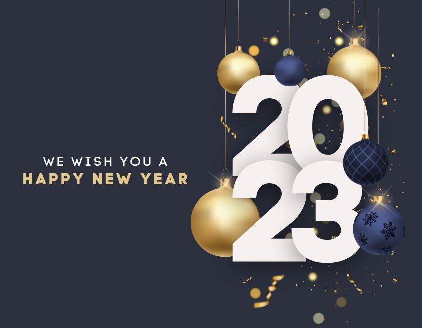 gray and white golden color happy new year 2023 images download free