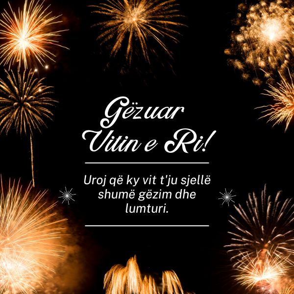 Happy New Year in Albanian Greetings