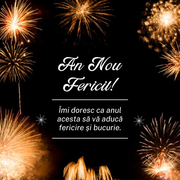 Happy New Year in Romanian Greetings