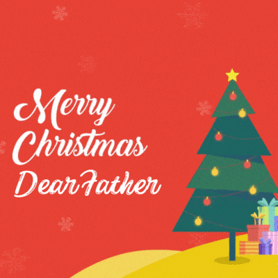Merry Christmas Dear father Gif