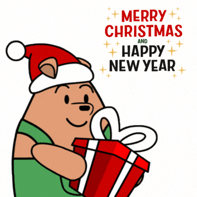 Merry christmas and happy new year my friends gif