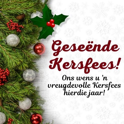 Merry Christmas in Afrikaans Quotes