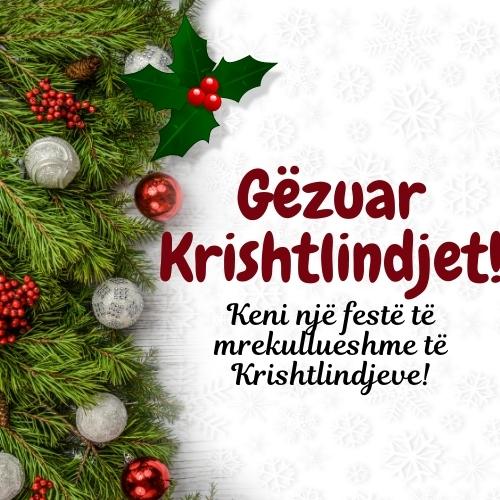 Merry Christmas in Albanian Images